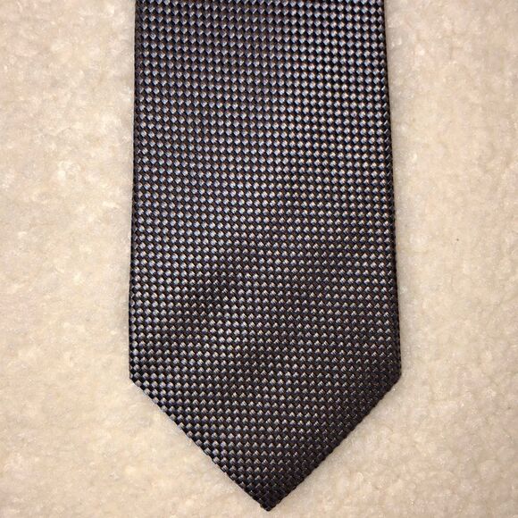 Michael Kors Blue Light/Dark Brown Silk Tie - Picture 1 of 4